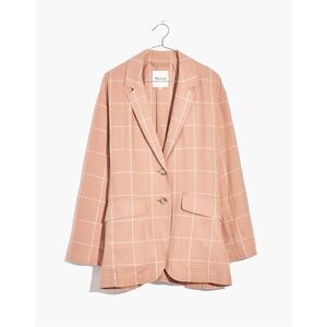 Madewell Breezewoven Larsen Blazer in Windowpane women's size medium